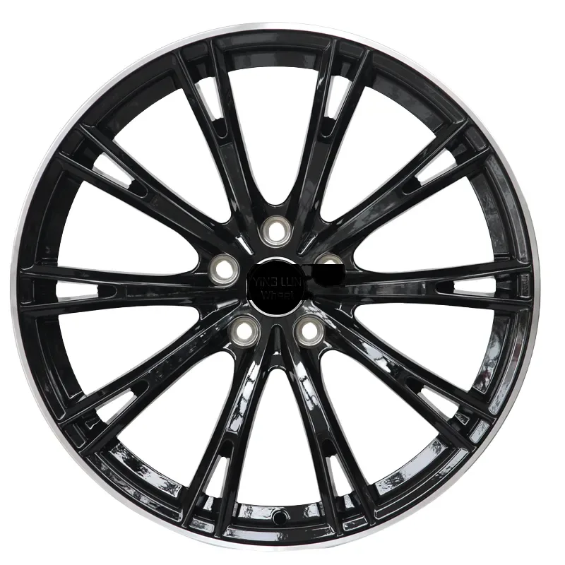 19-22 Inch 5x112 Five Spoke Black Aluminum Wheel — 19–22"  ·  5x112  ·  cast